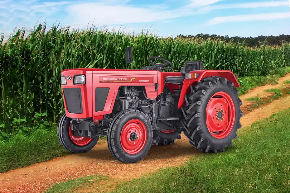 Mahindra 305 Orchard Front Left Side