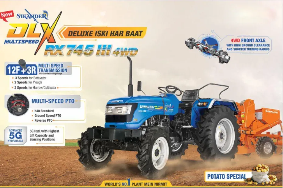 Sonalika RX 745 III 4WD Front Left Side